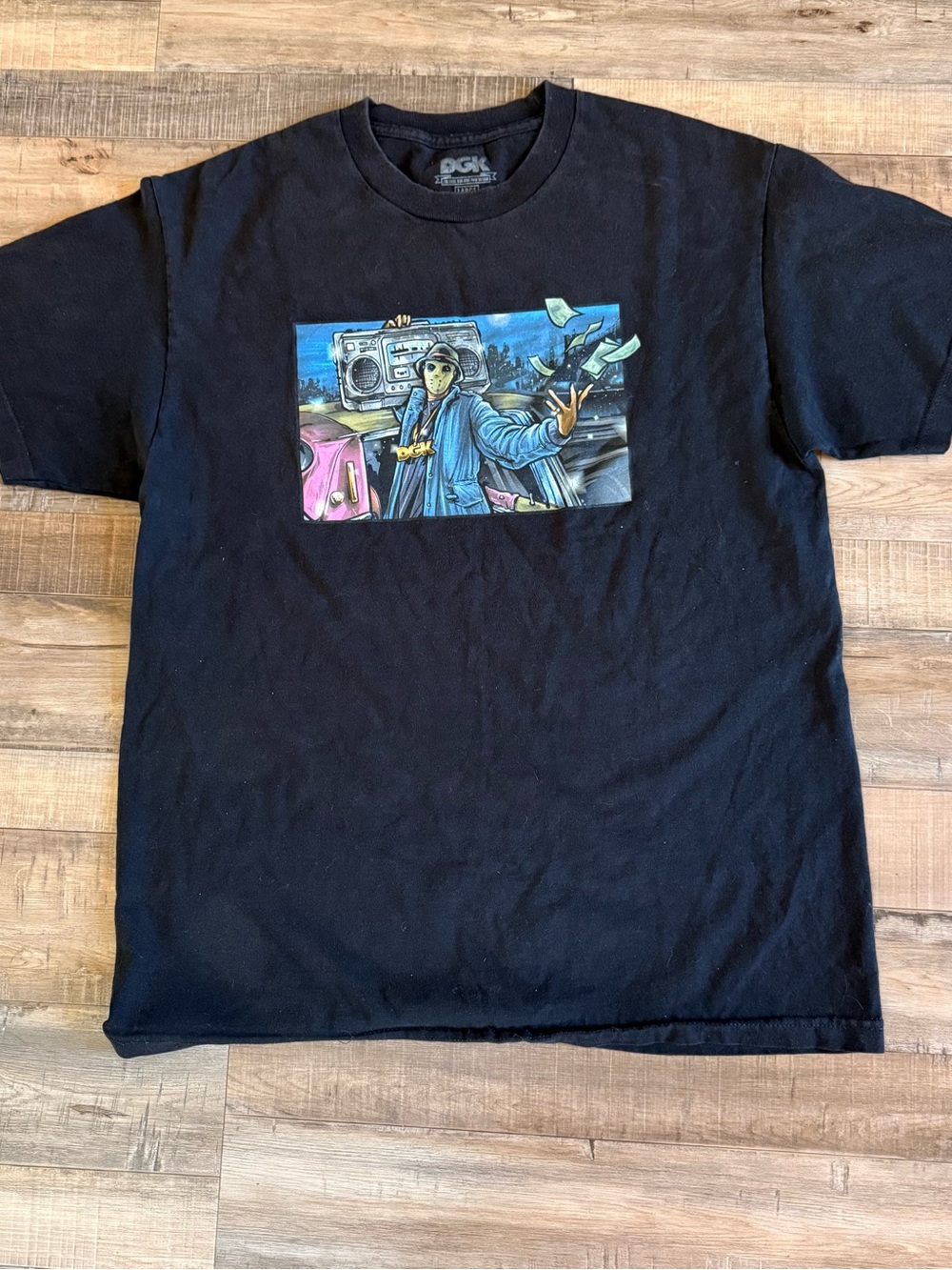 DGK Black‎ Graphic Tee with Street Art Print Sz large